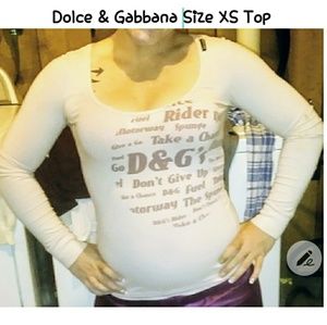 Dolce & Gabanna Graphic Long Sleeve Top